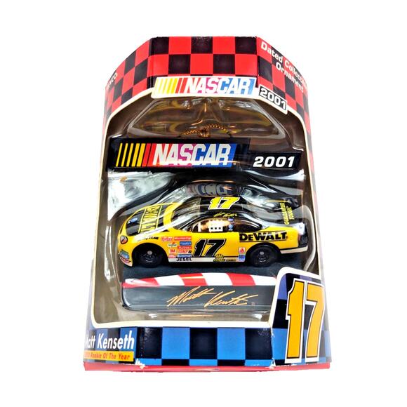 Vintage NASCAR 2001 Matt Kenseth #17 Car Dewalt Christmas Ornament NIB Sealed - Picture 1 of 7
